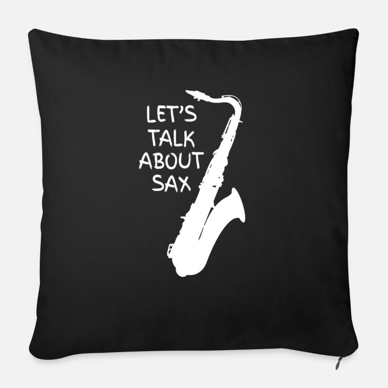 Saxophone - Sofakissenbezug 45 x 45 cm - Schwarz