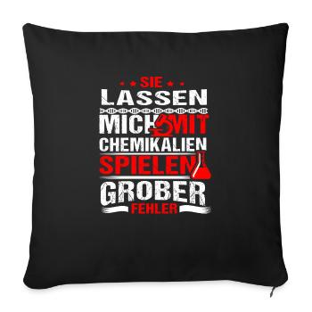 Chemie - Sofakissenbezug 45 x 45 cm - Schwarz - Vorne