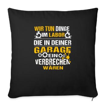 Chemie - Sofakissenbezug 45 x 45 cm - Schwarz - Vorne