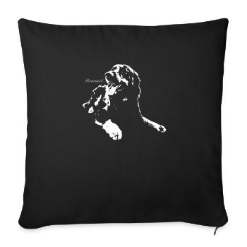 Hovawart - Housse de coussin décorative 45 x 45 cm - noir - Devant