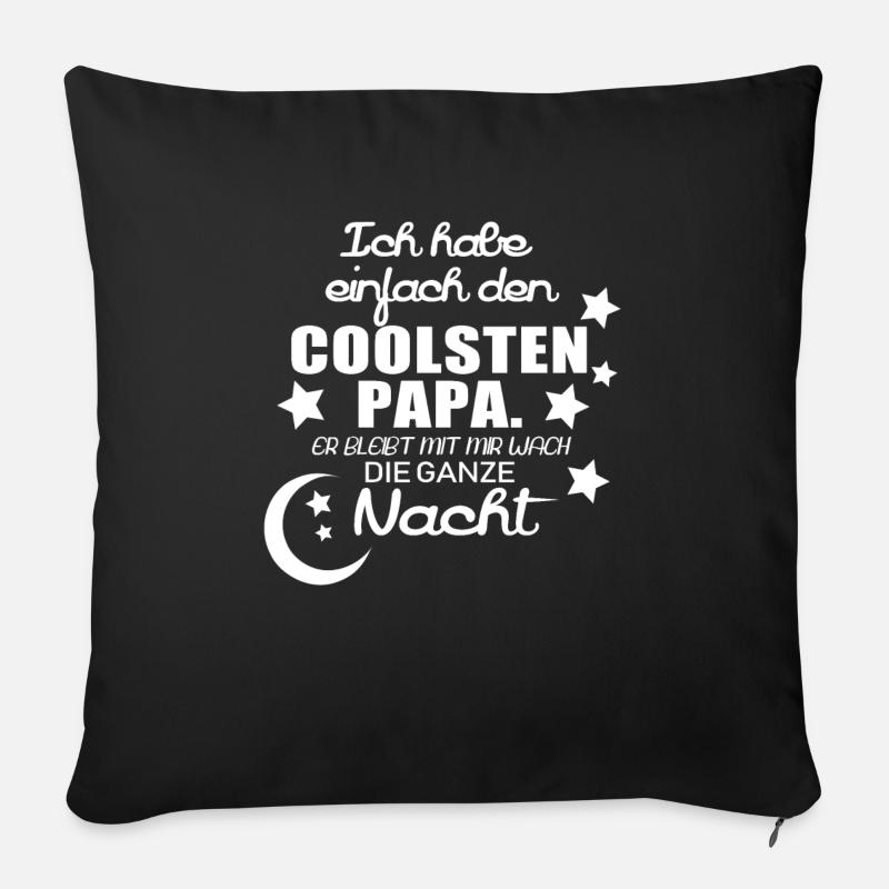 Papa Baby coolster Papa - Sofakissenbezug 45 x 45 cm - Schwarz