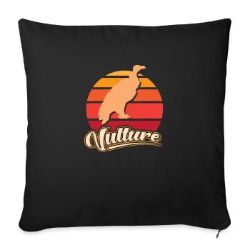 Vulture vulture in front of the sun - Sofa pillowcase 17,3'' x 17,3'' (45 x 45 cm) - black - Front