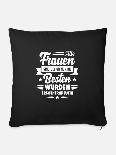 Ergotherapeutin Ergotherapie - Sofakissenbezug 45 x 45 cm - Schwarz