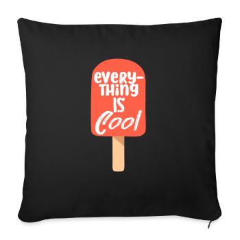 la glace pour toujours - mieux que la glace - Housse de coussin décorative 45 x 45 cm - noir - Devant