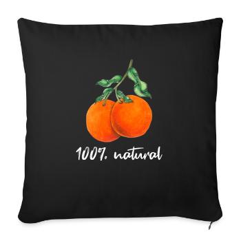 oranges - Sofa pillowcase 17,3'' x 17,3'' (45 x 45 cm) - black - Front