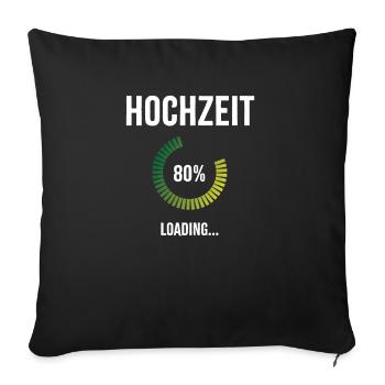 Polterabend Junggesellenabschied Geschenkidee Witz - Sofakissenbezug 45 x 45 cm - Schwarz - Vorne