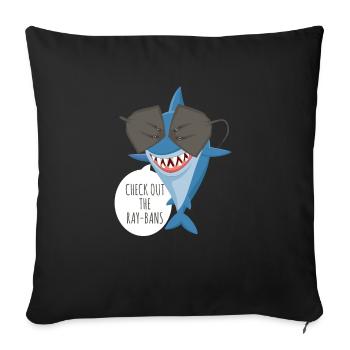 Check out the ray bans fun design. - Sofa pillowcase 17,3'' x 17,3'' (45 x 45 cm) - black - Front
