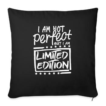 Je ne suis pas parfait mais je suis en édition limitée - Housse de coussin décorative 45 x 45 cm - noir - Devant
