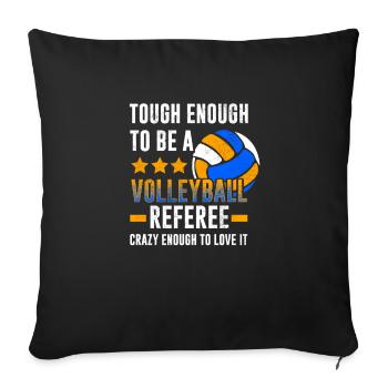 Volleyball referee gift | volleyball - Sofa pillowcase 17,3'' x 17,3'' (45 x 45 cm) - black - Front