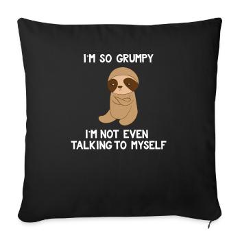 Sloth sloths - sloth fanatic - whimsy - Sofa pillowcase 17,3'' x 17,3'' (45 x 45 cm) - black - Front