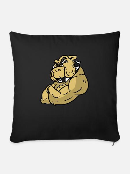 Angry bulldog - Sofakissenbezug 45 x 45 cm - Schwarz