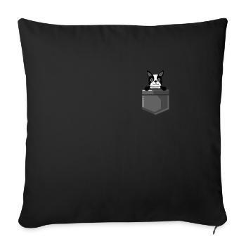 Graphique Boston Terrier Companion, Boston Terrier - Housse de coussin décorative 45 x 45 cm - noir - Devant