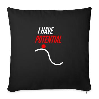 J’AI DU POTENTIEL - Housse de coussin décorative 45 x 45 cm - noir - Devant