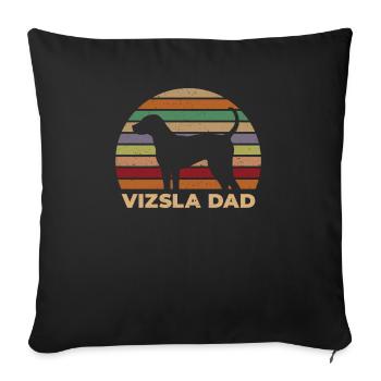 Retro Distressed Vizsla Dad - Sofa pillowcase 17,3'' x 17,3'' (45 x 45 cm) - black - Front