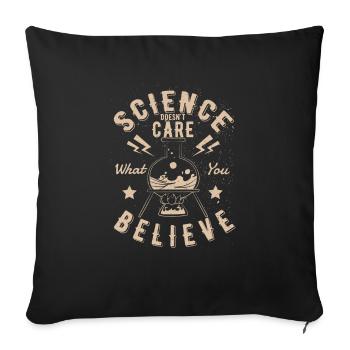 La science se fiche de ce que vous croyez En cadeau - Housse de coussin décorative 45 x 45 cm - noir - Devant