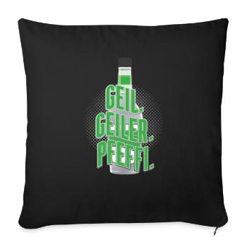 Pfeffi Crew Peppermint Schnapps Liqueur Schnapps - Sofa pillowcase 17,3'' x 17,3'' (45 x 45 cm) - black - Front