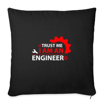 Faites-moi confiance, je suis un ingénieur Vol 2 - Housse de coussin décorative 45 x 45 cm - noir - Devant