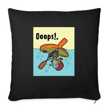 Canoe kayak paddling gift canoeist sayings - Sofa pillowcase 17,3'' x 17,3'' (45 x 45 cm) - black - Front