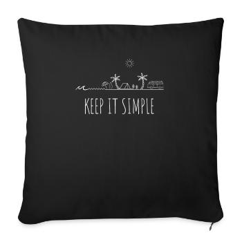 Faites comme si de rien n'était. Surf Beach Camper Bus Gift - Housse de coussin décorative 45 x 45 cm - noir - Devant