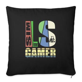 SimGamer - Sofa pillowcase 17,3'' x 17,3'' (45 x 45 cm) - black - Front