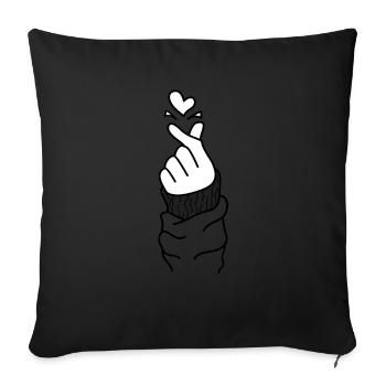 Für mehr Liebe! - Sofakissenbezug 45 x 45 cm - Schwarz - Vorne