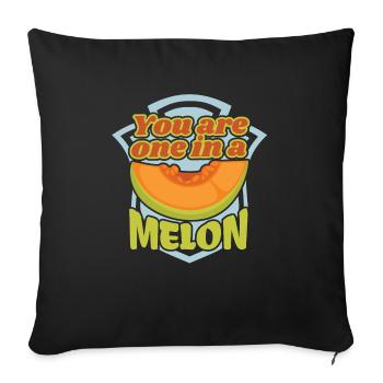 Un dans un melon - Housse de coussin décorative 45 x 45 cm - noir - Devant