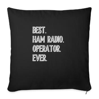 Amateur radio - Sofa pillowcase 17,3'' x 17,3'' (45 x 45 cm) - black - Front