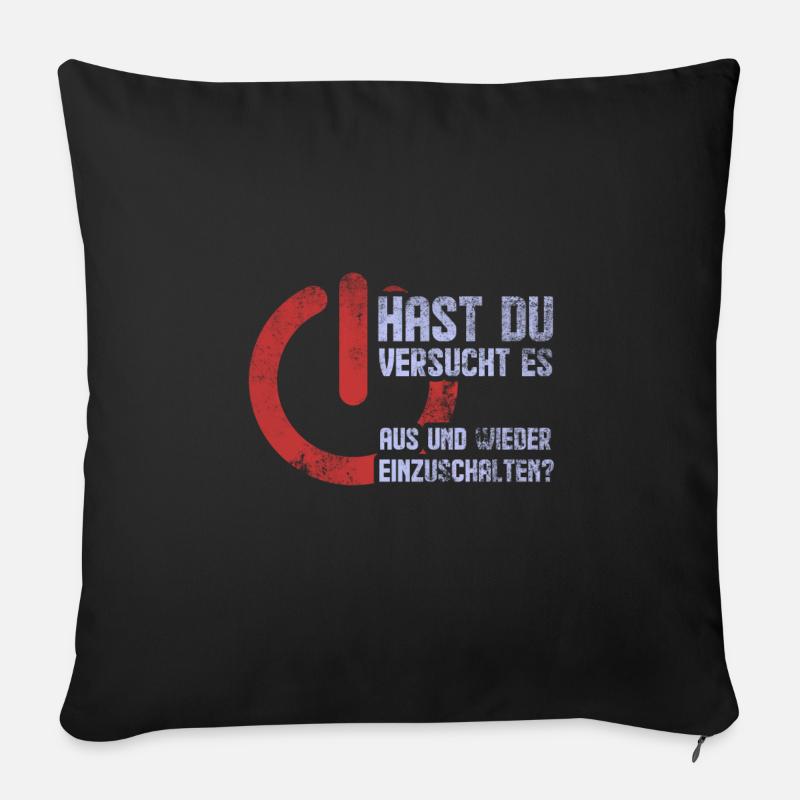De Et l’informaticien geek - Housse de coussin décorative 45 x 45 cm - noir