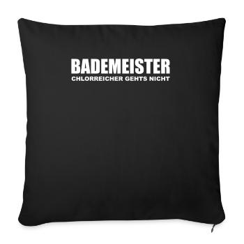 gardien de la piscine - Housse de coussin décorative 45 x 45 cm - noir - Devant