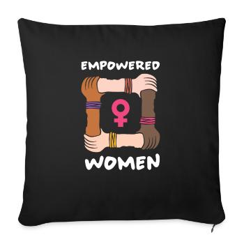 Feministisch - Sofakissenbezug 45 x 45 cm - Schwarz - Vorne