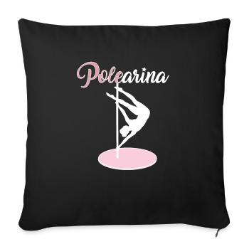 Pole Dance Polerarina - Sofa pillowcase 17,3'' x 17,3'' (45 x 45 cm) - black - Front