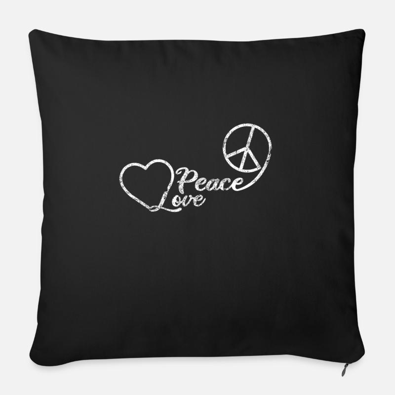 Peace - Sofakissenbezug 45 x 45 cm - Schwarz