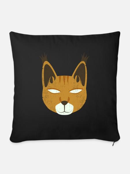 Jungle Wildkatze - Sofakissenbezug 45 x 45 cm - Schwarz