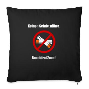 Rauchfrei - Sofakissenbezug 45 x 45 cm - Schwarz - Vorne