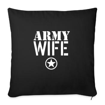 Army Wife - Sofakissenbezug 45 x 45 cm - Schwarz - Vorne