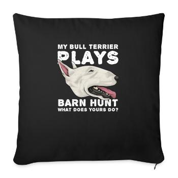 Bull Terrier - Housse de coussin décorative 45 x 45 cm - noir - Devant