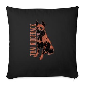 Thai Ridgeback - Sofakissenbezug 45 x 45 cm - Schwarz - Vorne
