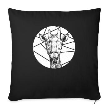 Giraffe - Sofakissenbezug 45 x 45 cm - Schwarz - Vorne