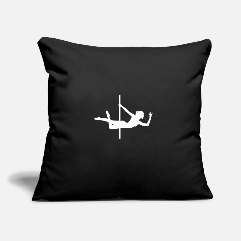 Pole dance dance danseuse danseuse silhouette Housse de coussin décorative 45 x 45 cm