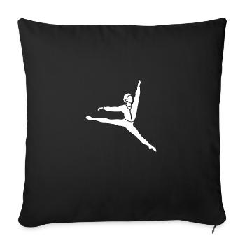 Ballerina dance dancer dancer silhouette - Sofa pillowcase 17,3'' x 17,3'' (45 x 45 cm) - black - Front