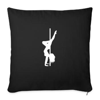 Pole dance dance dancer dancer silhouette - Sofa pillowcase 17,3'' x 17,3'' (45 x 45 cm) - black - Front