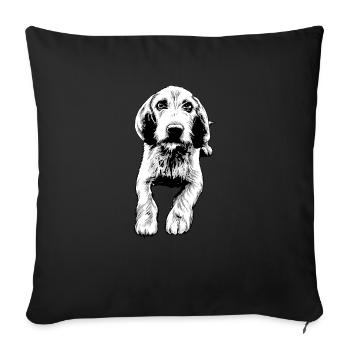 Basset Fauve de Bretagne - Housse de coussin décorative 45 x 45 cm - noir - Devant