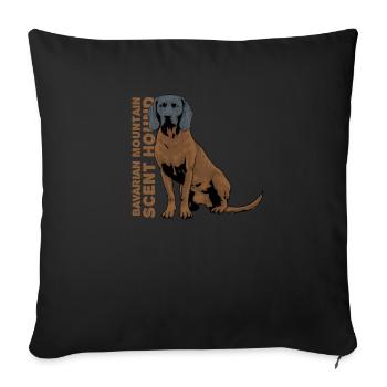 Bavarian mountain hound - Sofa pillowcase 17,3'' x 17,3'' (45 x 45 cm) - black - Front