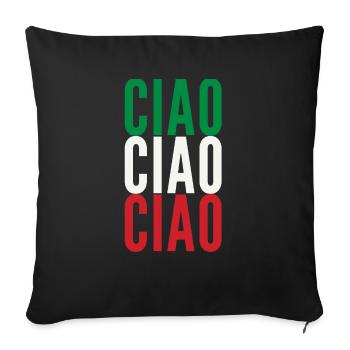 Ciao Italy - Sofa pillowcase 17,3'' x 17,3'' (45 x 45 cm) - black - Front