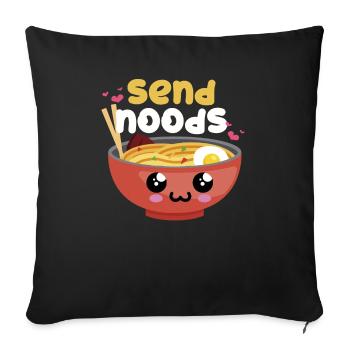Ramen Lovers Gift design Send Noods Funny Japanese - Housse de coussin décorative 45 x 45 cm - noir - Devant