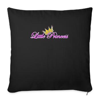 Little Princess mit Krone - Sofakissenbezug 45 x 45 cm - Schwarz - Vorne