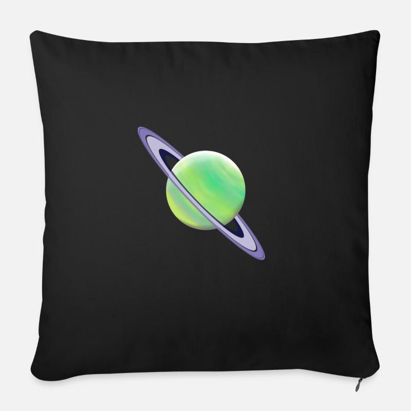 Planet Saturn Weltraum - Sofakissenbezug 45 x 45 cm - Schwarz