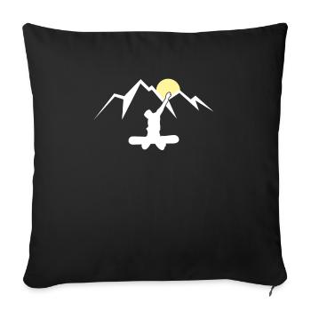Snowboarding Snowboard Snowboardfahrer Geschenk - Sofakissenbezug 45 x 45 cm - Schwarz - Vorne