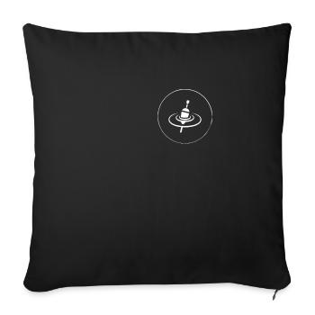 Motif de poisson pêcheur - Housse de coussin décorative 45 x 45 cm - noir - Devant
