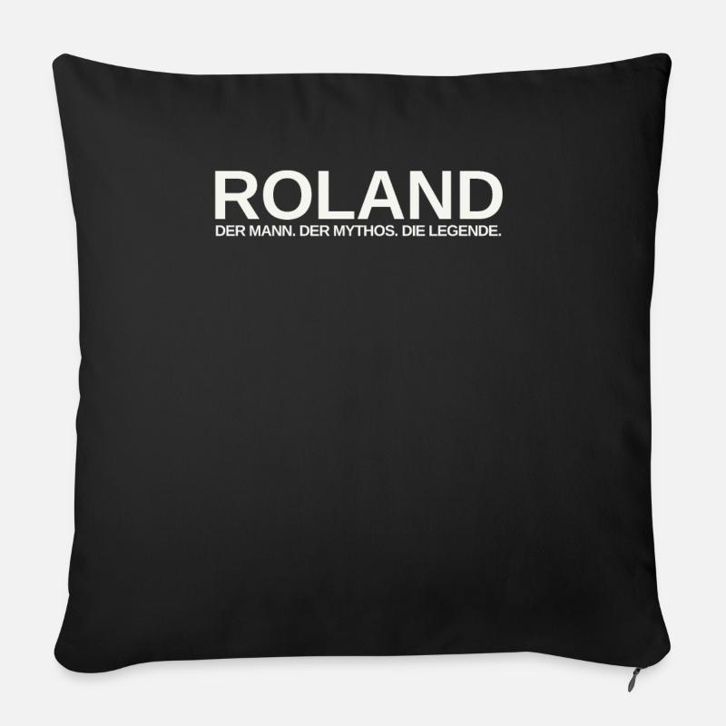 Mann Mythos Legende Roland - Sofakissenbezug 45 x 45 cm - Schwarz